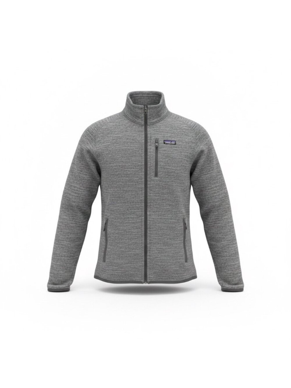 Patagonia Mens Gray Full-Zip Fleece Jacket With Stretch Fabric Size L